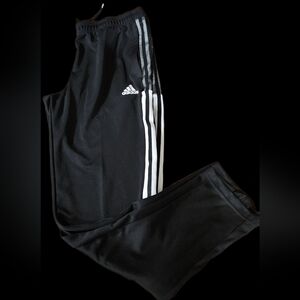 Adidas Tiro 21 Track Pants Womens Sz L Soccer GM7310 Black White Zip Leg Pockets